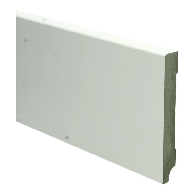 Modern 120 x 12 x 2400 mm. MDF RAL kleur 9010 foto 2 Modern 120 x 12 x 2400 mm. MDF RAL kleur 9010 foto 2