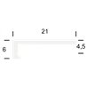 Hoeklijnprofiel zelfklevend 4 mm tbv PVC klik zwart, 250 cm lang Hoeklijnprofiel zelfklevend 4 mm tbv PVC klik zwart, 250 cm lang