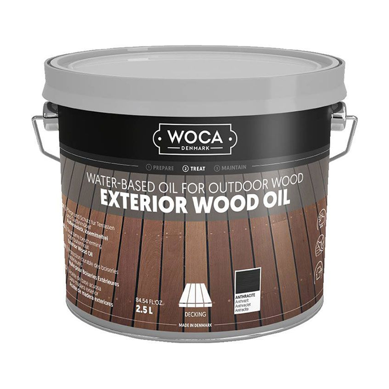 WOCA Exterior Oil Anthraciet 2,5 L
