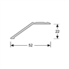 Overgangsprofiel zelfklevend 22 mm alu RVS, 270 cm lang Overgangsprofiel zelfklevend 22 mm alu RVS, 270 cm lang