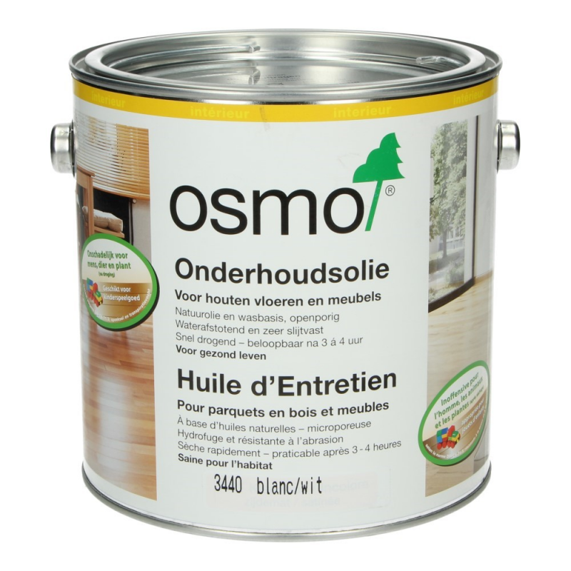 OSMO Onderhoudsolie 3440 Wit transparant 2,5 L