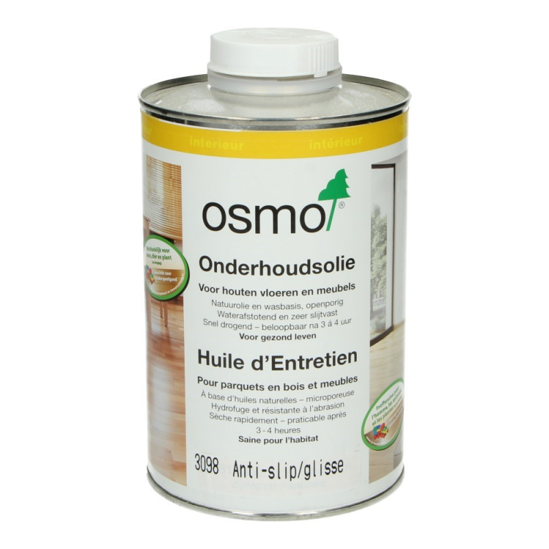 OSMO Onderh.olie 3098 Kl. semimat Antislip R9 1 L
