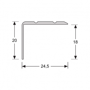 Hoeklijnprofiel zelfklevend 20 mm brons, 300cm lang