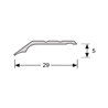 Overgangsprofiel schroef 5 mm alu brons, 270cm lang Overgangsprofiel schroef 5 mm alu brons, 270cm lang