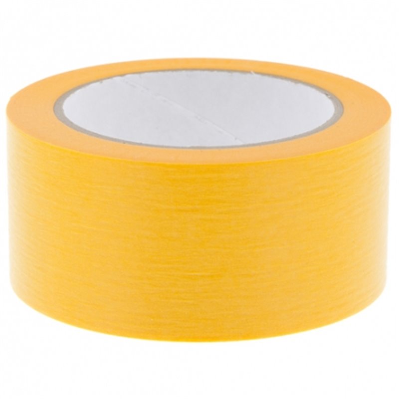 Afplaktape 50 mm rijstpapier hoogwaardig, oranje , 50 mtr