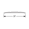 Dilatatieprofiel zelfklevend 37 mm alu zilver, 100cm lang Dilatatieprofiel zelfklevend 37 mm alu zilver, 100cm lang