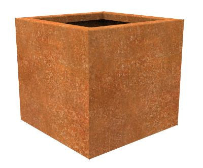 Vierkante plantenbak / Cortenstaal / 600x600x600mm [2mm]