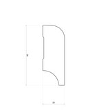 Koloniale plint 58x20 eiken skylt gelakt