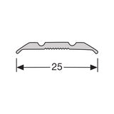 Dilatatieprofiel schroef 25 mm alu RVS, 270 cm