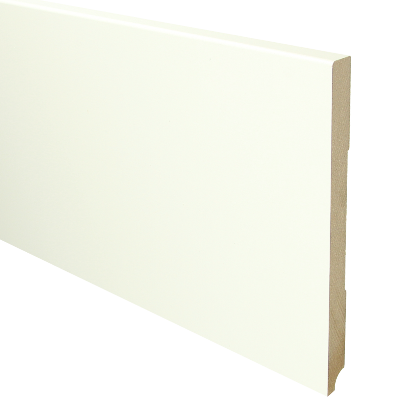 Plint Modern 220x18 wit voorgelakt RAL 9010