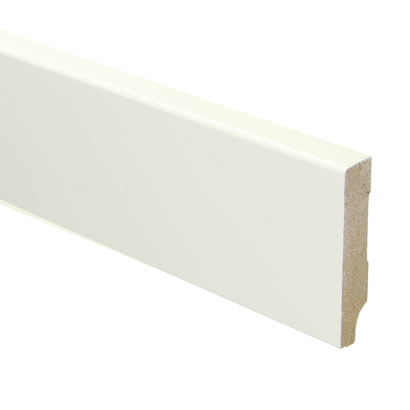 Plint Modern 55x12 wit voorgelakt RAL 9010