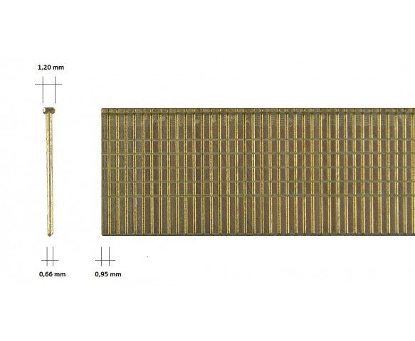 Gegalvaniseerde 21 Ga microbrads M - 21mm 10.000 st