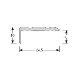 Hoeklijnprofiel zelfklevend 10 mm RVS, 300 cm lang