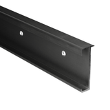 Trapproffiel zwart 60 mm tbv laminaat/PVC 7-9,5 mm lengte 3 meter, zwart afgewerkt