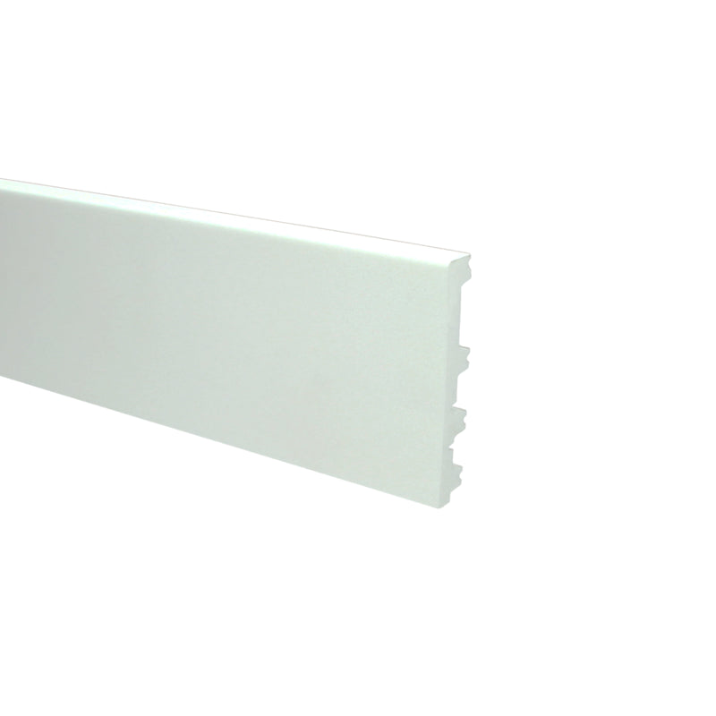 Flexibele Moderne plint 120/90/70x12 wit, lengte 2 meter