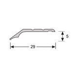 Overgangsprofiel zelfklevend 5 mm alu zwart, 270cm lang