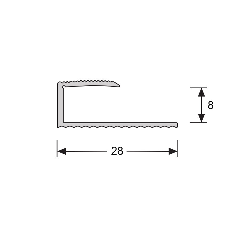 U-profiel 8,1 mm brons, 270cm lang