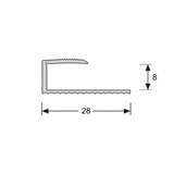 U-profiel 8,1 mm brons, 270cm lang