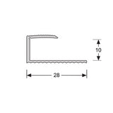 U-profiel 10,1 mm brons, 270cm lang