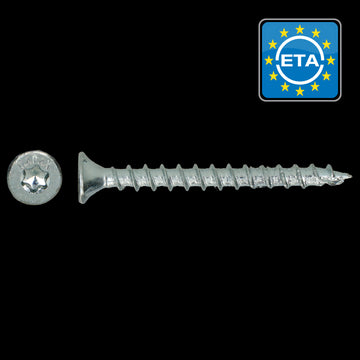 3.0 X 16 mm Spaanplaatschroef platkop verzinkt Torx (T10) 200 stuks