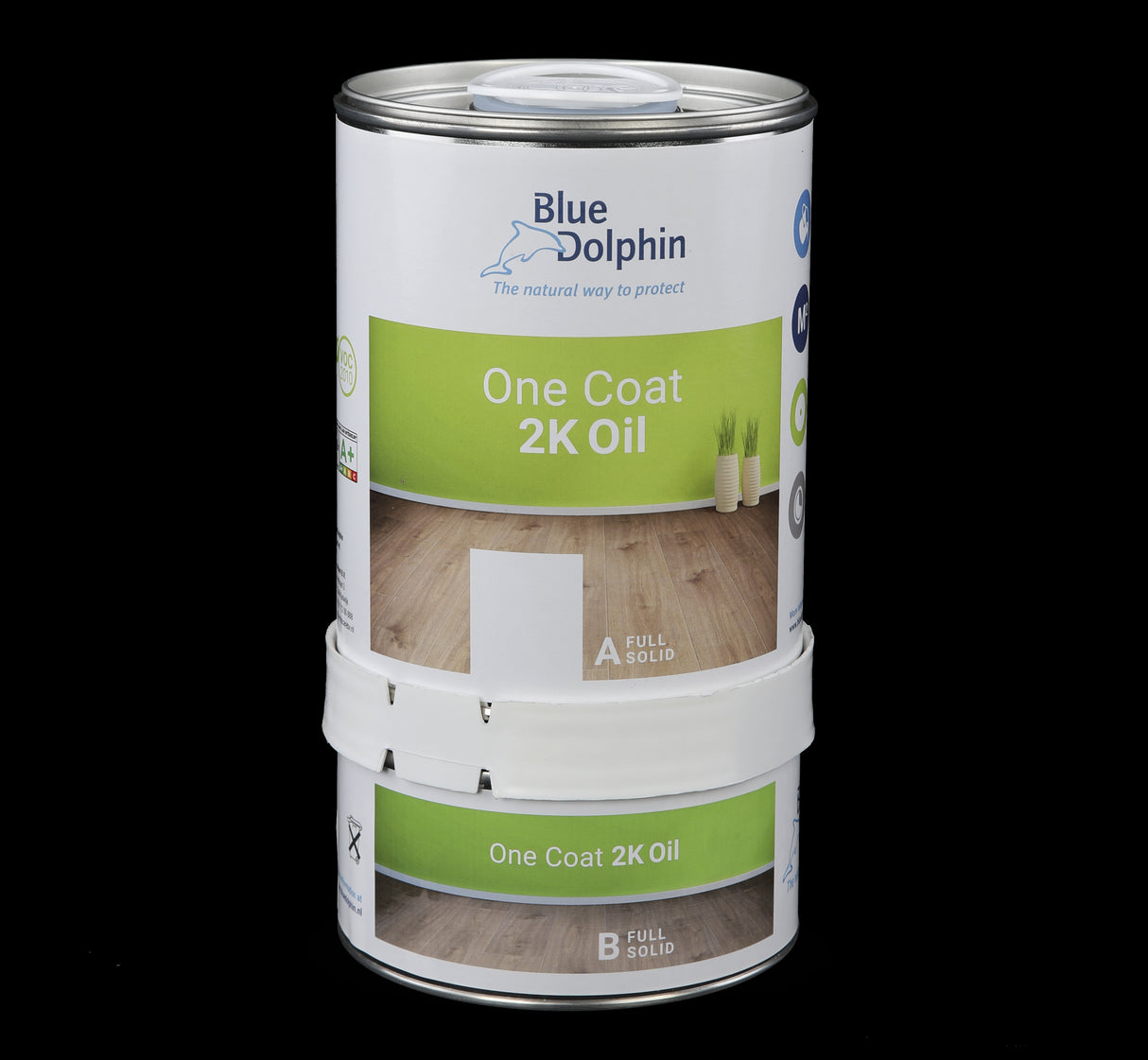 Blue Dolphin One Coat 2K Oil Bianco demo/bijwerk blikje ( harder los verkocht)