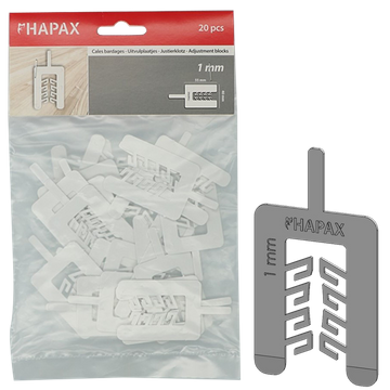 HAPAX uitvulplaatjes 1x40,00x55 / 20 stuks