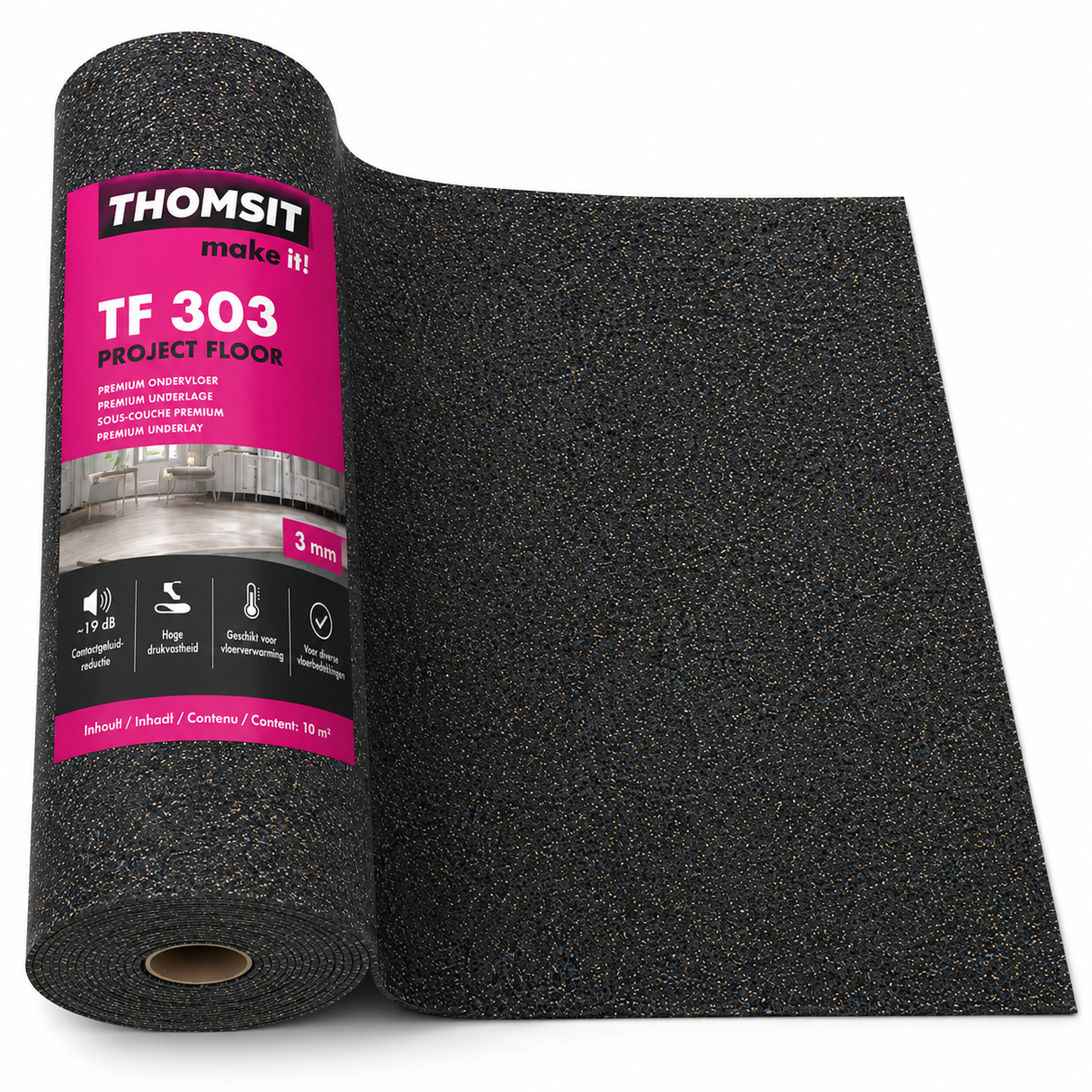 Thomsit ondervloer TF 303 Project Floor, 15 m2 per rol