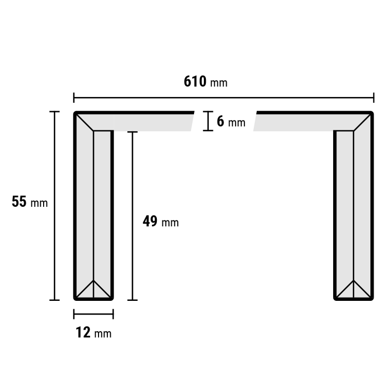 Dubbeltrede PVC Boterkoek Ultra Mat 150x61 cm
