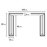 Dubbeltrede PVC Boterkoek Ultra Mat 150x61 cm